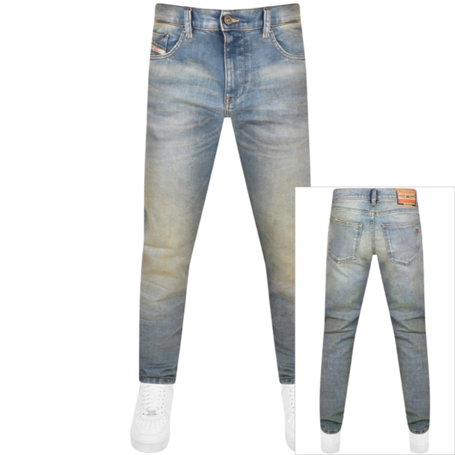 Diesel D Strukt Slim Fit Light Wash Jeans Blue | Mainline